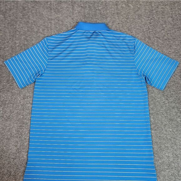 Peter Millar Summer Comfort Mens Golf Polo Shirt Size M Blue Striped - Picture 2 of 10